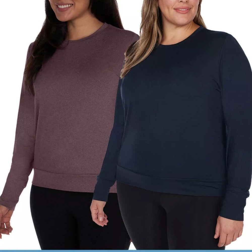 Lukka Lux Womens Tops 2- Packs Long sleeve Tees